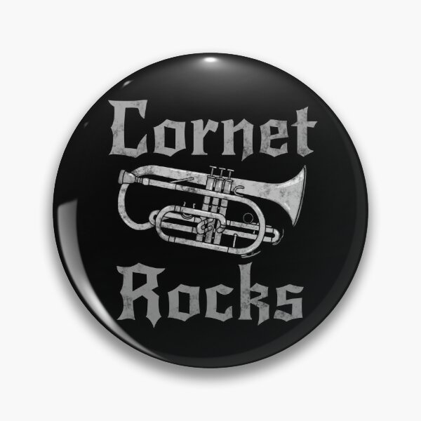 Item preview, Cornet Rocks, Cornetist Goth Heavy Rock Brass Musician designed and sold by doodlerob.