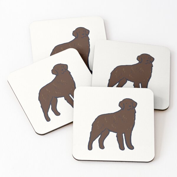 Item preview, Brown flat Coated Retriever illustration  designed and sold by Mayarart.