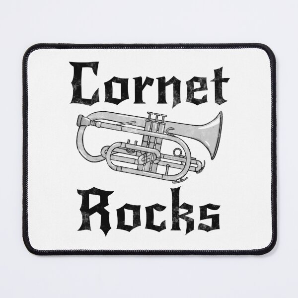 Item preview, Cornet Rocks, Cornetist Goth Heavy Rock Brass Musician designed and sold by doodlerob.