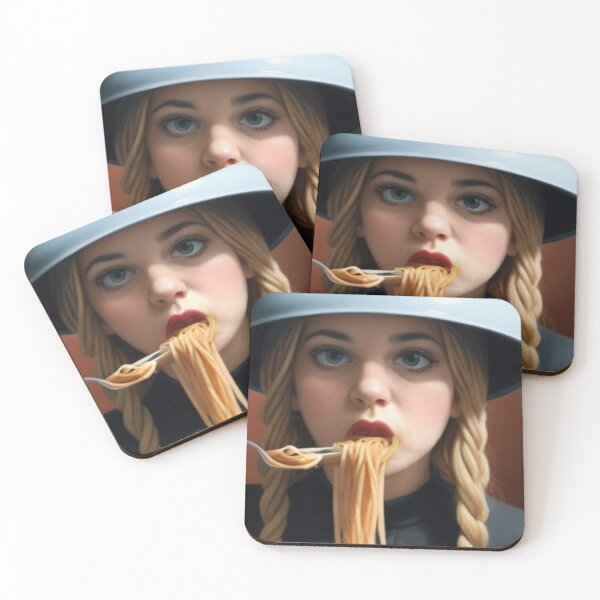 Item preview, Girl eat spaghetti designed and sold by Sidney Graf.