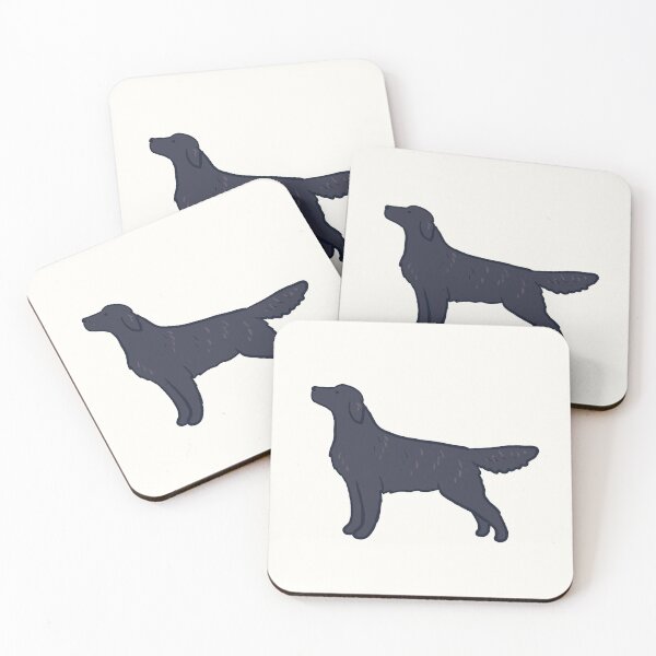 Item preview, Black flat Coated Retriever illustration  designed and sold by Mayarart.