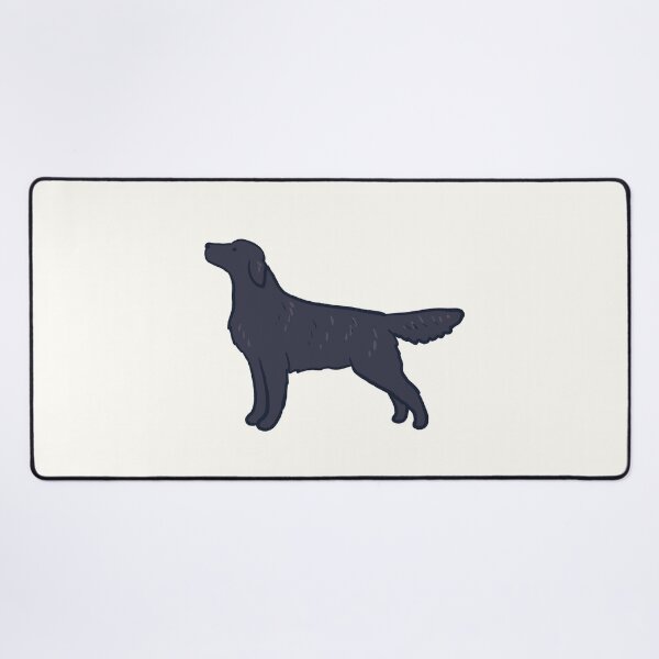 Item preview, Black flat Coated Retriever illustration designed and sold by Mayarart.