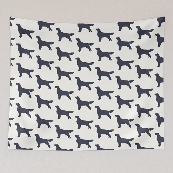 Item preview, Black flat Coated Retriever illustration  designed and sold by Mayarart.