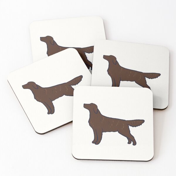 Item preview, Cute flat Coated Retriever illustration  designed and sold by Mayarart.