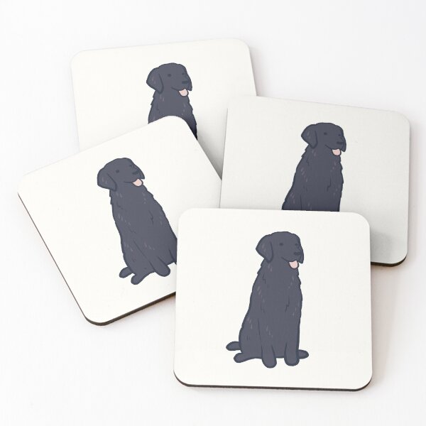 Item preview, flat Coated Retriever dog illustration  designed and sold by Mayarart.