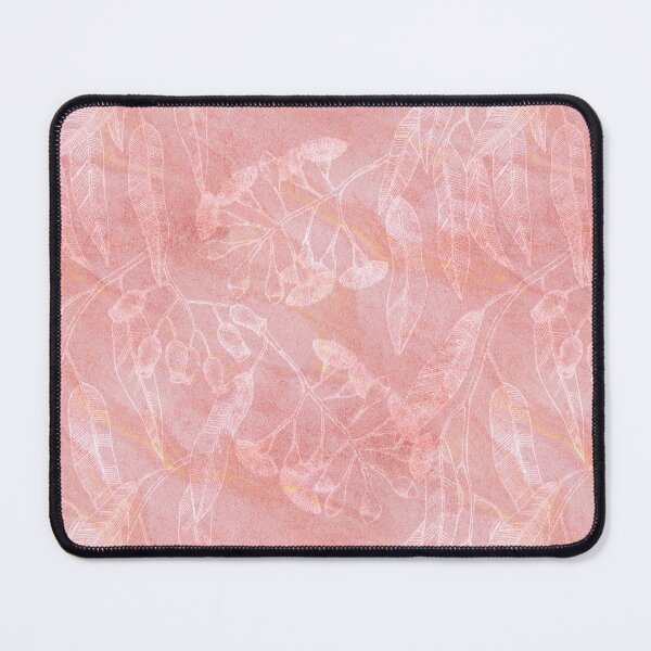 Item preview, Eucalyptus garden floral | outline on bluish pink texture designed and sold by colorofmagic.
