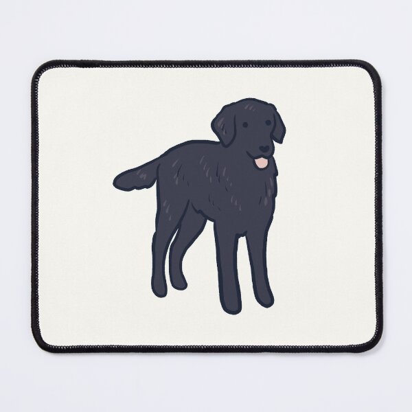 Item preview, Black flat Coated Retriever dog art  designed and sold by Mayarart.