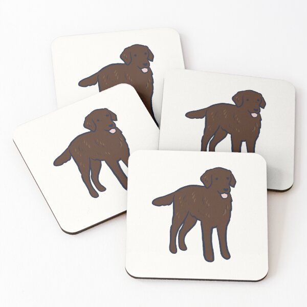 Item preview, Brown flat Coated Retriever dog art  designed and sold by Mayarart.
