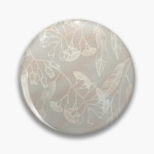 Item preview, Eucalyptus garden flloral | outline on warm gray texture  designed and sold by colorofmagic.