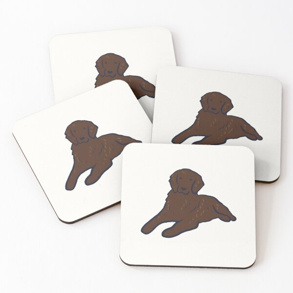 Item preview, flat Coated Retriever dog drawing  designed and sold by Mayarart.
