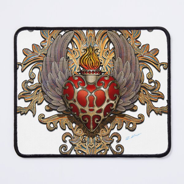 Item preview, Heart and Wings - fantasy 3D illustration - Version White 3 designed and sold by KairoDesign.