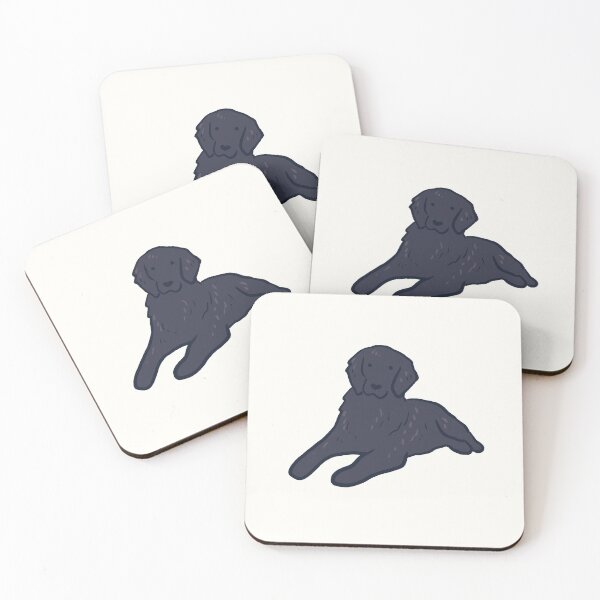 Item preview, flat Coated Retriever dog drawing  designed and sold by Mayarart.
