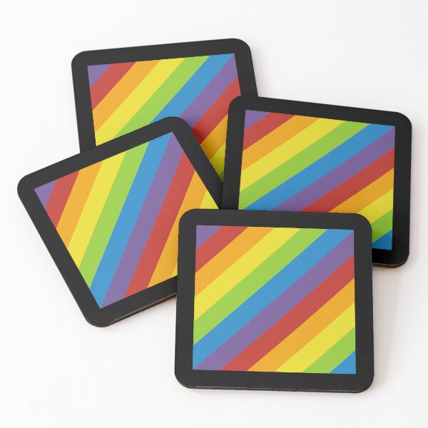 Item preview, diagonal rainbow flag designed and sold by colorofmagic.