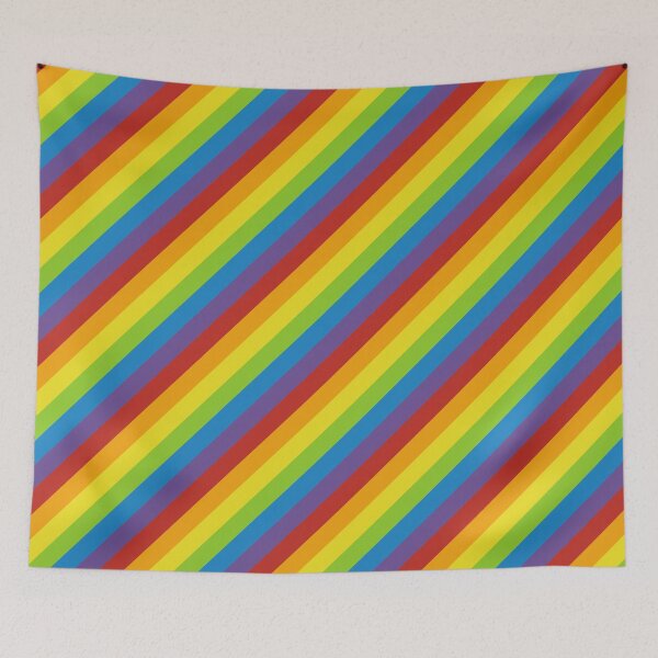 Item preview, diagonal rainbow flag designed and sold by colorofmagic.