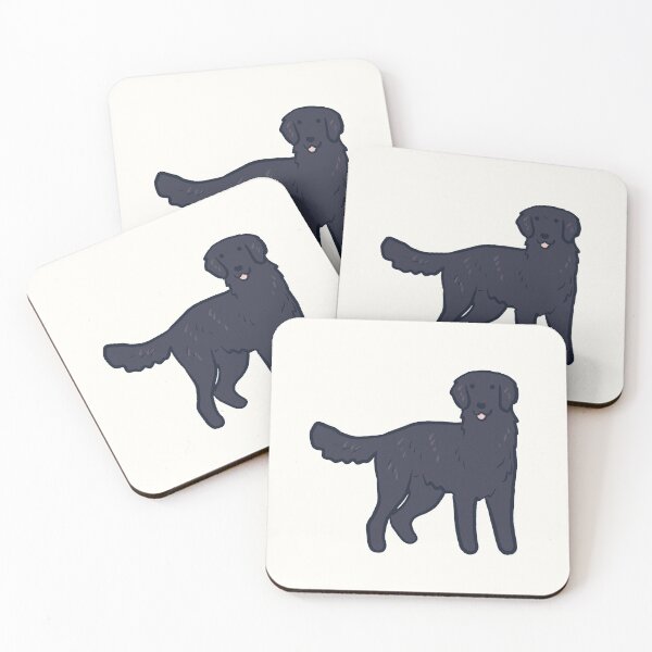 Item preview, flat Coated Retriever dog illustration  designed and sold by Mayarart.