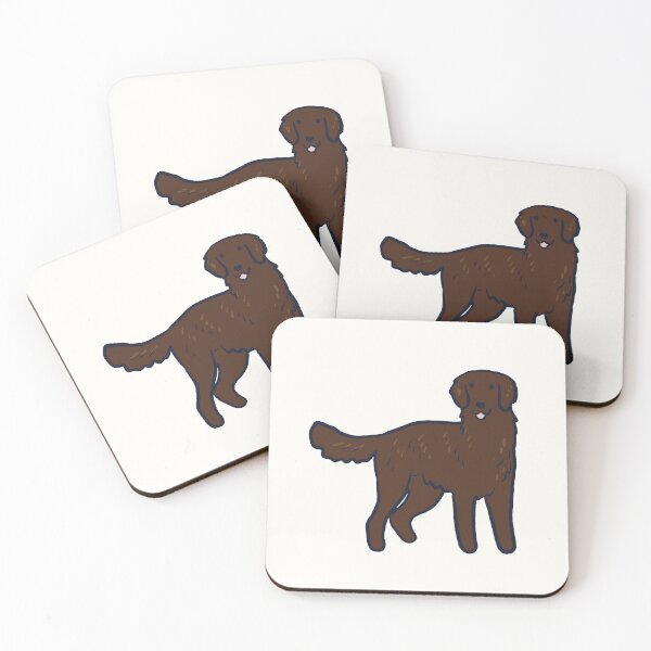Item preview, flat Coated Retriever dog illustration  designed and sold by Mayarart.