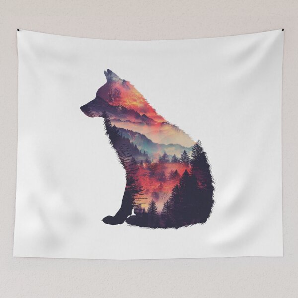 Item preview, Mountain Wolf Design | T-Shirt designed and sold by NicolasGlowArt.