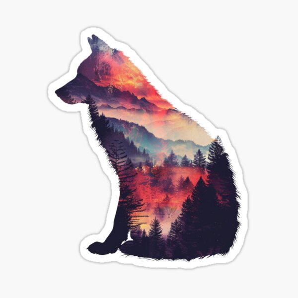Item preview, Mountain Wolf Design | T-Shirt designed and sold by NicolasGlowArt.