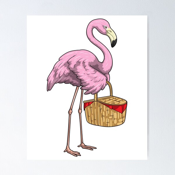 Item preview, Flamingo Picnic Basket designed and sold by Snabdesign84.