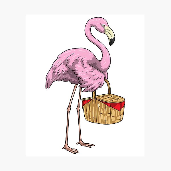 Item preview, Flamingo Picnic Basket designed and sold by Snabdesign84.