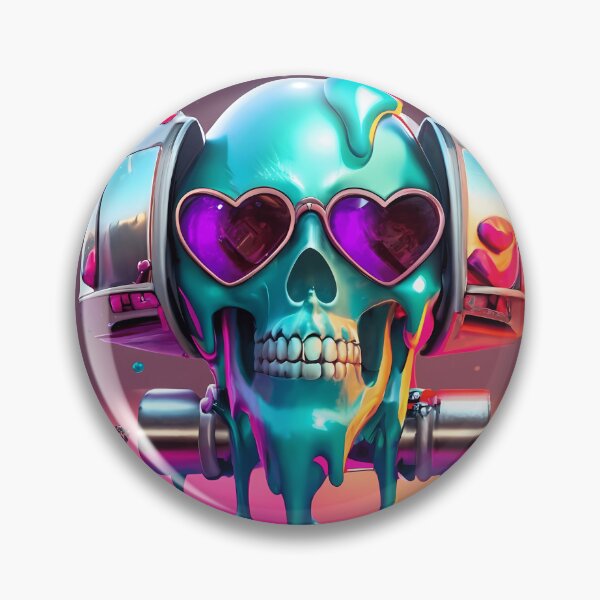 Item preview, Slime Time 3D Glasses skull valentine's Day Futuristic Warrior Artwork 1 designed and sold by MirnaMoreau.