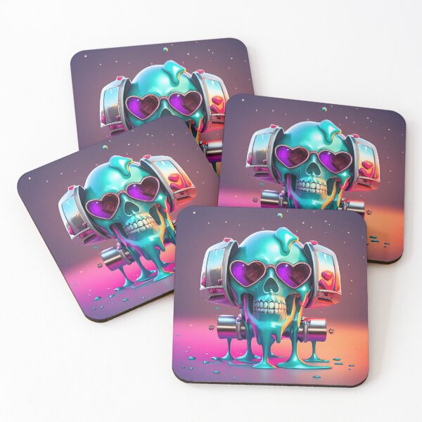 Item preview, Slime Time 3D Glasses skull valentine's Day Futuristic Warrior Artwork 1 designed and sold by MirnaMoreau.