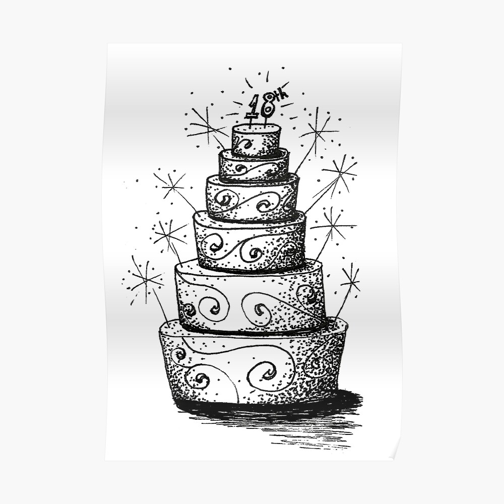 Birthday Cake Drawing