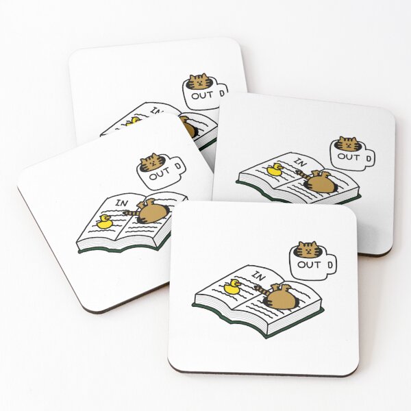 Item preview, a Cat entering from the book and exiting to the cup with a Duck designed and sold by superbaechoo.