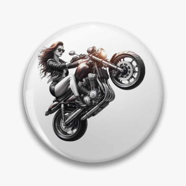 Item preview, “Wheelie Woman: the elegant stuntwoman in color” designed and sold by CHRIST5000.