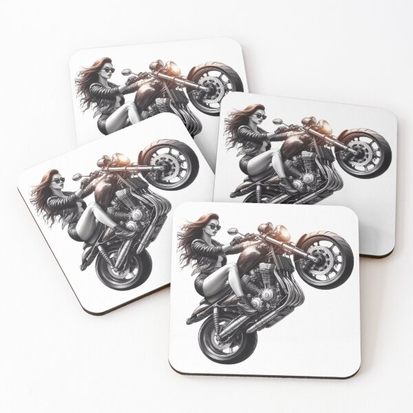 Item preview, “Wheelie Woman: the elegant stuntwoman in color” designed and sold by CHRIST5000.