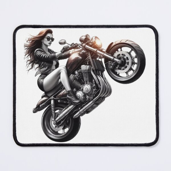 Item preview, “Wheelie Woman: the elegant stuntwoman in color” designed and sold by CHRIST5000.