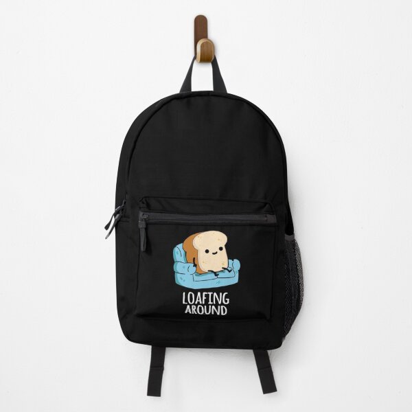 Item preview, Loafing Around Funny Bread Pun  (Dark BG) designed and sold by punnybone.
