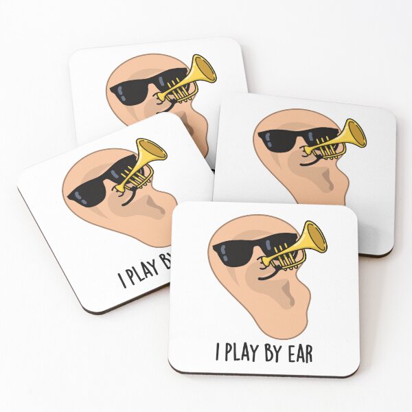 Item preview, I Play By Ear Funny Music Pun  designed and sold by punnybone.