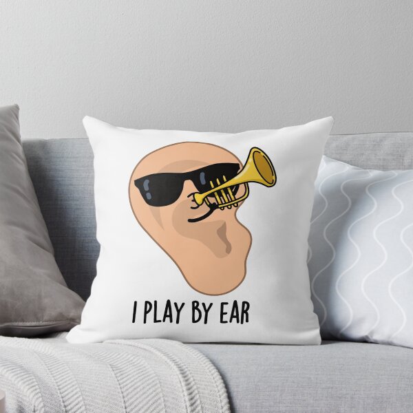 Item preview, I Play By Ear Funny Music Pun  designed and sold by punnybone.