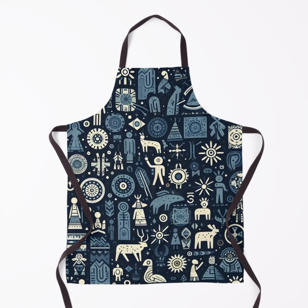 Item preview, Navy Blue Indigenous Pattern Artwork designed and sold by PillowTalkyZone.