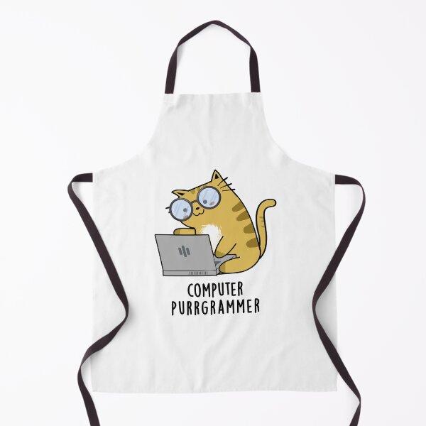 Item preview, Computer Purr-grammer Funny Cat Pun  designed and sold by punnybone.