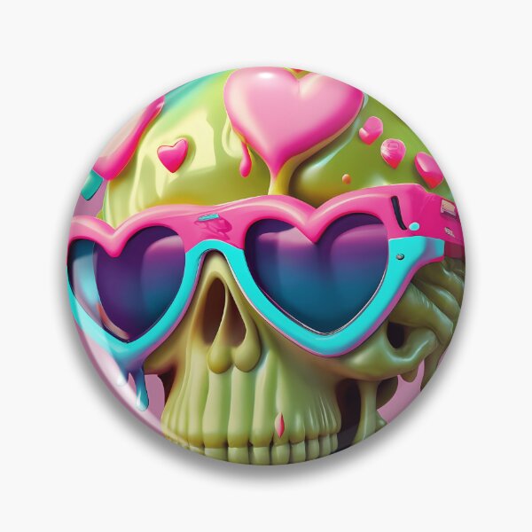 Item preview, Slime Time 3D Glasses skull valentine's Day Futuristic Warrior Artwork 2 designed and sold by MirnaMoreau.