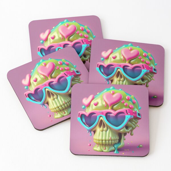 Item preview, Slime Time 3D Glasses skull valentine's Day Futuristic Warrior Artwork 2 designed and sold by MirnaMoreau.