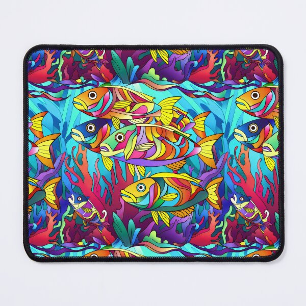 Item preview,  Beautiful colourful stain glass fish in the sea designed and sold by CoolCrazyQuirky.