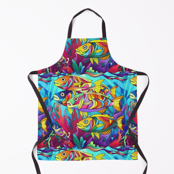 Item preview, Beautiful colourful stain glass fish in the sea designed and sold by CoolCrazyQuirky.