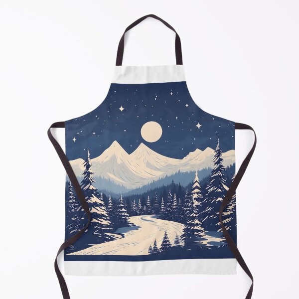 Item preview, Winter Wonderland: Snowy Peaks, Full Moon, and Tranquil Surroundings designed and sold by Shirtastically.