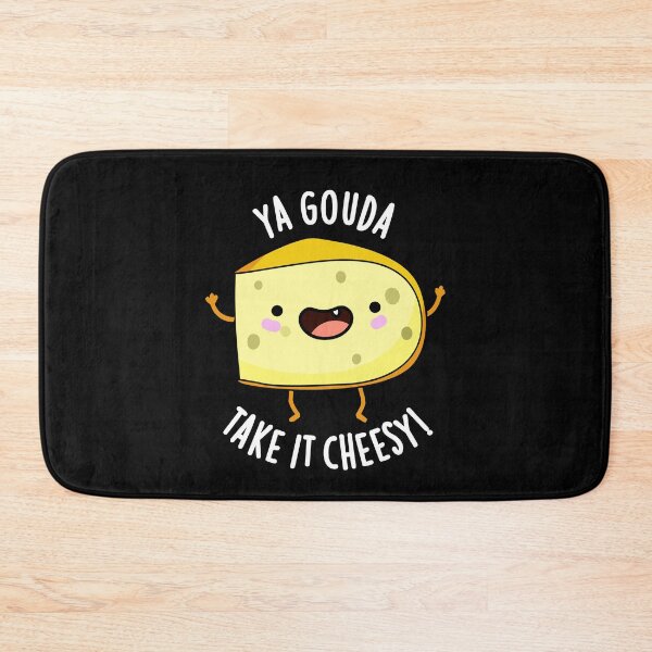 Item preview, Ya Gouda Take It Cheesy Funny Cheese Pun (Dark BG) designed and sold by punnybone.