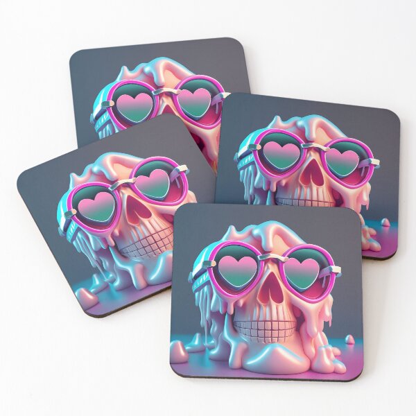 Item preview, Slime Time 3D Glasses skull valentine's Day Futuristic Warrior Artwork 3 designed and sold by MirnaMoreau.