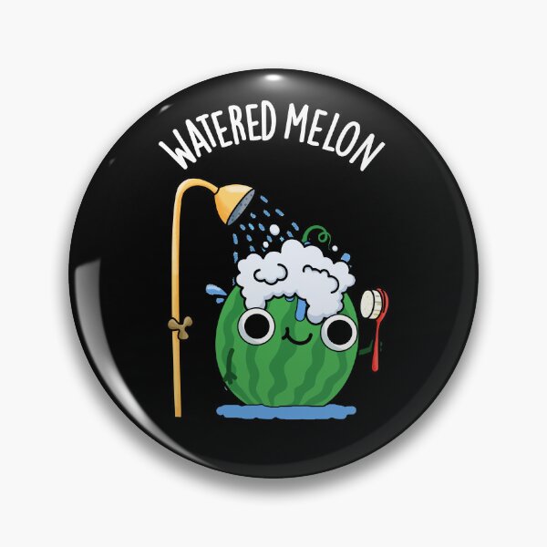 Item preview, Watered Melon Funny Watermelon Pun (Dark BG) designed and sold by punnybone.