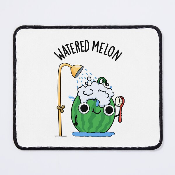 Item preview, Watered Melon Funny Watermelon Pun designed and sold by punnybone.
