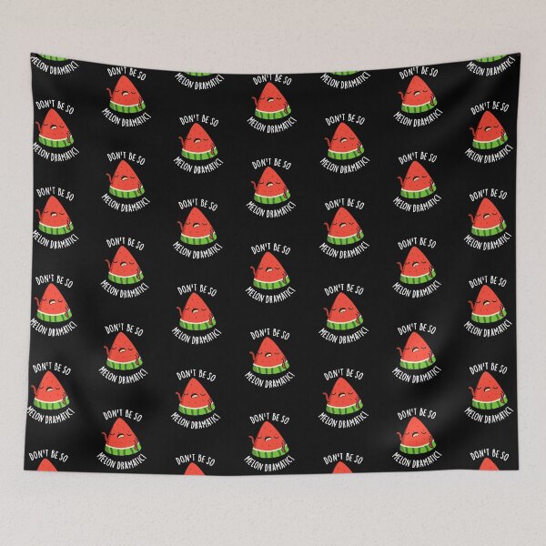 Item preview, Don't Be So Melon-dramatic Funny Melon Pun (Dark BG) designed and sold by punnybone.