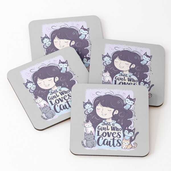 Item preview, Girl Who Loves Cats designed and sold by RuyaFab.