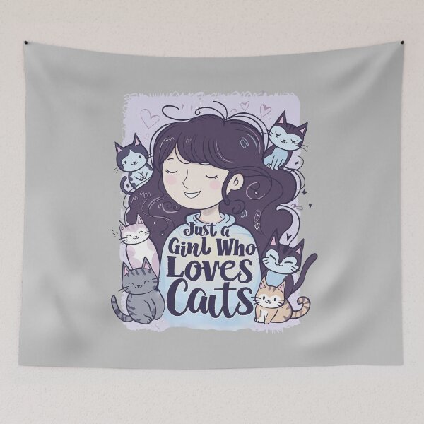 Item preview, Girl Who Loves Cats designed and sold by RuyaFab.