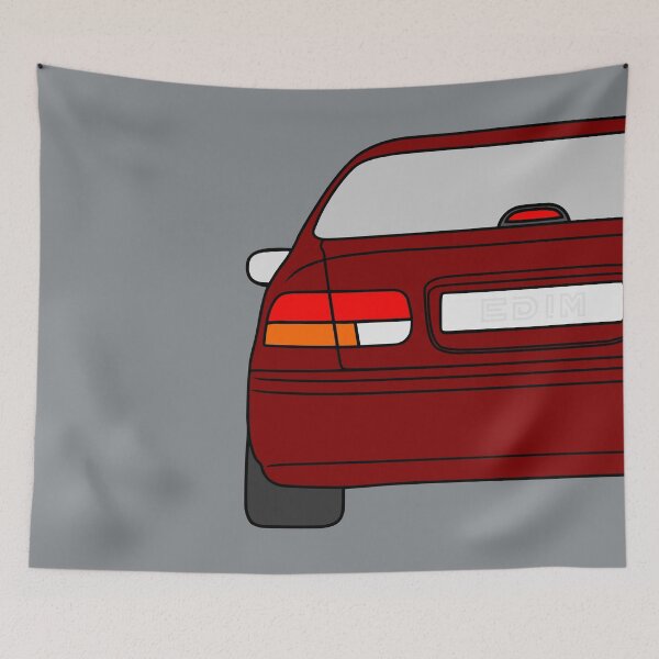 Item preview, Honda Civic EJ EK EN coupe wine red designed and sold by EdimDesign.