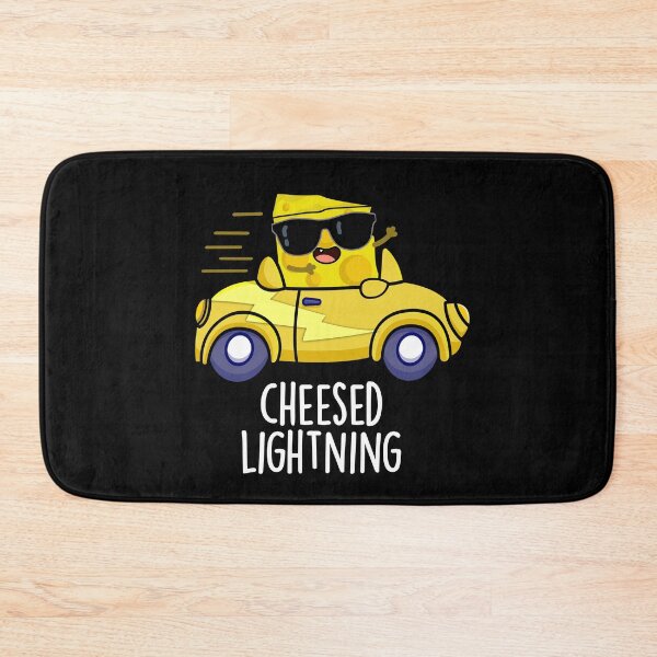 Item preview, Cheesed Lightning Funny Cheese Pun (Dark BG) designed and sold by punnybone.